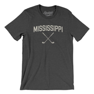 Mississippi Golf Men/Unisex T-Shirt-Dark Grey Heather-Allegiant Goods Co. Vintage Sports Apparel