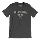 West Virginia Tennis Men/Unisex T-Shirt-Dark Grey Heather-Allegiant Goods Co. Vintage Sports Apparel