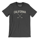 California Golf Men/Unisex T-Shirt-Dark Grey Heather-Allegiant Goods Co. Vintage Sports Apparel