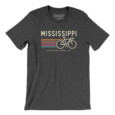 Mississippi Cycling Men/Unisex T-Shirt-Dark Grey Heather-Allegiant Goods Co. Vintage Sports Apparel
