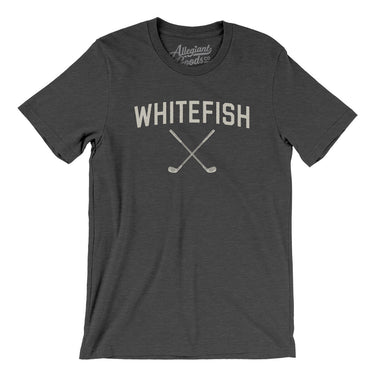 Whitefish Golf Men/Unisex T-Shirt-Dark Grey Heather-Allegiant Goods Co. Vintage Sports Apparel
