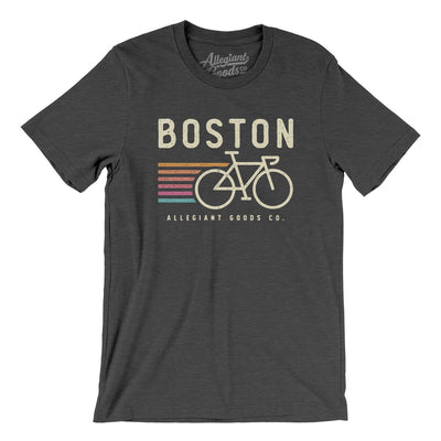 Boston Cycling Men/Unisex T-Shirt-Dark Grey Heather-Allegiant Goods Co. Vintage Sports Apparel