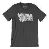 Montana State Shape Text Men/Unisex T-Shirt-Allegiant Goods Co. Vintage Sports Apparel