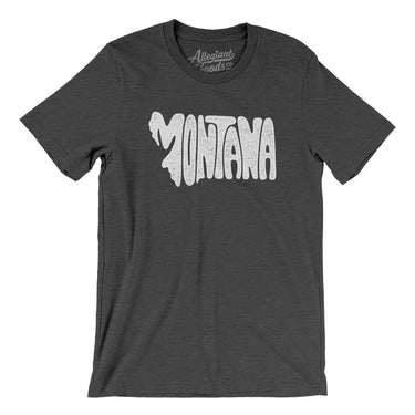 Montana State Shape Text Men/Unisex T-Shirt-Allegiant Goods Co. Vintage Sports Apparel