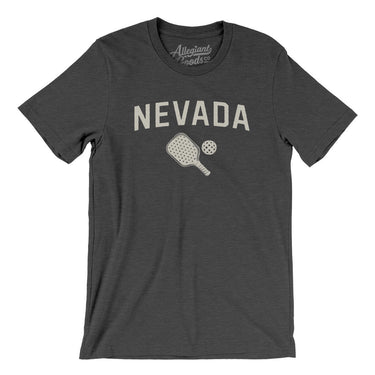 Nevada Pickleball Men/Unisex T-Shirt-Dark Grey Heather-Allegiant Goods Co. Vintage Sports Apparel