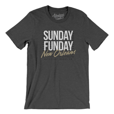 Sunday Funday New Orleans Men/Unisex T-Shirt-Dark Grey Heather-Allegiant Goods Co. Vintage Sports Apparel