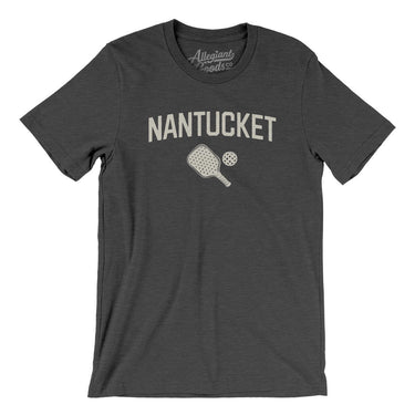 Nantucket Pickleball Men/Unisex T-Shirt-Dark Grey Heather-Allegiant Goods Co. Vintage Sports Apparel