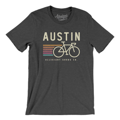 Austin Cycling Men/Unisex T-Shirt-Dark Grey Heather-Allegiant Goods Co. Vintage Sports Apparel