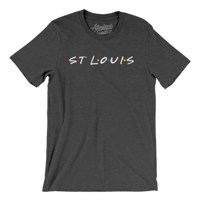 St Louis Friends Men/Unisex T-Shirt-Dark Grey Heather-Allegiant Goods Co. Vintage Sports Apparel