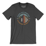 Cooke City Montana Retro Badge Men/Unisex T-Shirt-Dark Grey Heather-Allegiant Goods Co. Vintage Sports Apparel