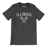 Illinois Tennis Men/Unisex T-Shirt-Dark Grey Heather-Allegiant Goods Co. Vintage Sports Apparel