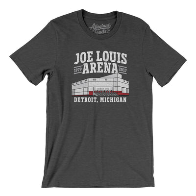 Joe Louis Arena Men/Unisex T-Shirt-Dark Grey Heather-Allegiant Goods Co. Vintage Sports Apparel