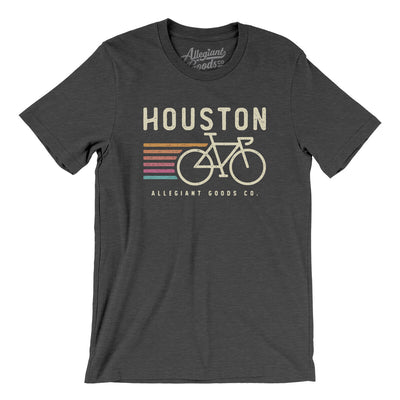 Houston Cycling Men/Unisex T-Shirt-Dark Grey Heather-Allegiant Goods Co. Vintage Sports Apparel