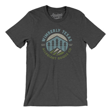 Wimberly Texas Retro Badge Men/Unisex T-Shirt-Dark Grey Heather-Allegiant Goods Co. Vintage Sports Apparel