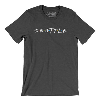 Seattle Friends Men/Unisex T-Shirt-Dark Grey Heather-Allegiant Goods Co. Vintage Sports Apparel
