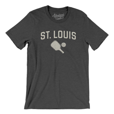 St. Louis Pickleball Men/Unisex T-Shirt-Dark Grey Heather-Allegiant Goods Co. Vintage Sports Apparel