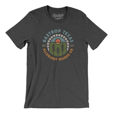 Bastrop Texas Retro Badge Men/Unisex T-Shirt-Dark Grey Heather-Allegiant Goods Co. Vintage Sports Apparel