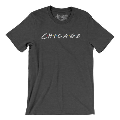 Chicago Friends Men/Unisex T-Shirt-Dark Grey Heather-Allegiant Goods Co. Vintage Sports Apparel