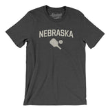 Nebraska Pickleball Men/Unisex T-Shirt-Dark Grey Heather-Allegiant Goods Co. Vintage Sports Apparel