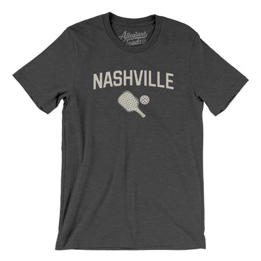Nashville Pickleball Men/Unisex T-Shirt-Dark Grey Heather-Allegiant Goods Co. Vintage Sports Apparel