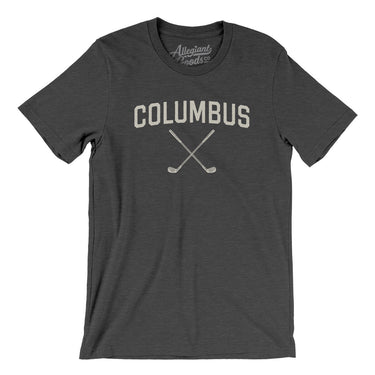 Columbus Golf Men/Unisex T-Shirt-Dark Grey Heather-Allegiant Goods Co. Vintage Sports Apparel
