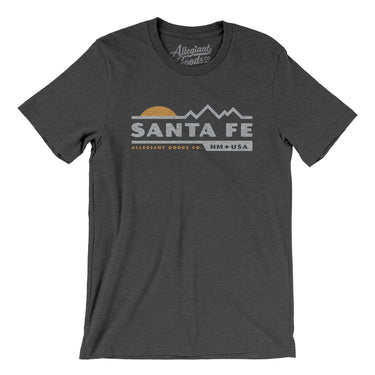 Santa Fe Mountain Sunset Men/Unisex T-Shirt-Dark Grey Heather-Allegiant Goods Co. Vintage Sports Apparel