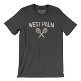 West Palm Tennis Men/Unisex T-Shirt-Dark Grey Heather-Allegiant Goods Co. Vintage Sports Apparel