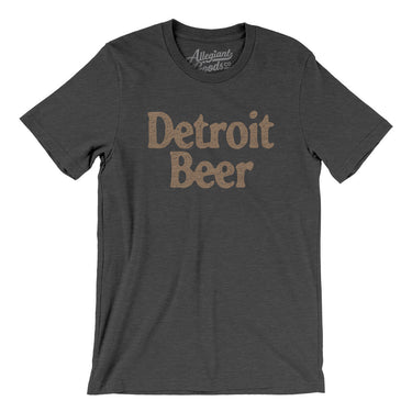 Detroit Beer Men/Unisex T-Shirt-Dark Grey Heather-Allegiant Goods Co. Vintage Sports Apparel