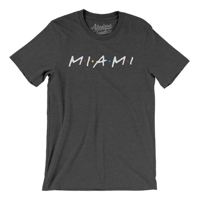 Miami Friends Men/Unisex T-Shirt-Dark Grey Heather-Allegiant Goods Co. Vintage Sports Apparel