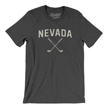Nevada Golf Men/Unisex T-Shirt-Dark Grey Heather-Allegiant Goods Co. Vintage Sports Apparel