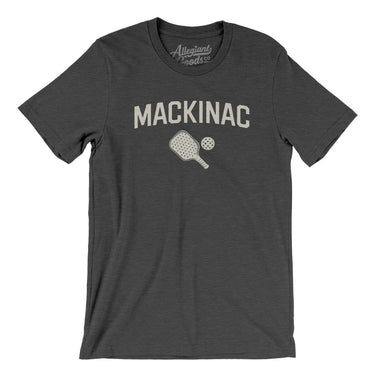 Mackinac Pickleball Men/Unisex T-Shirt-Dark Grey Heather-Allegiant Goods Co. Vintage Sports Apparel