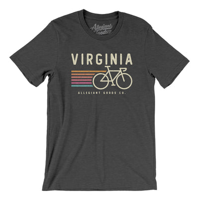 Virginia Cycling Men/Unisex T-Shirt-Dark Grey Heather-Allegiant Goods Co. Vintage Sports Apparel