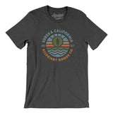 Eureka California Retro Badge Men/Unisex T-Shirt-Dark Grey Heather-Allegiant Goods Co. Vintage Sports Apparel