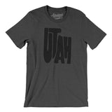 Utah State Shape Text Men/Unisex T-Shirt-Allegiant Goods Co. Vintage Sports Apparel