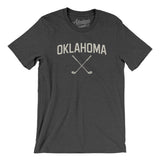 Oklahoma Golf Men/Unisex T-Shirt-Dark Grey Heather-Allegiant Goods Co. Vintage Sports Apparel