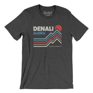 Denali Alaska Men/Unisex T-Shirt-Dark Grey Heather-Allegiant Goods Co. Vintage Sports Apparel