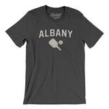 Albany Pickleball Men/Unisex T-Shirt-Dark Grey Heather-Allegiant Goods Co. Vintage Sports Apparel