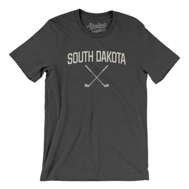 South Dakota Golf Men/Unisex T-Shirt-Dark Grey Heather-Allegiant Goods Co. Vintage Sports Apparel