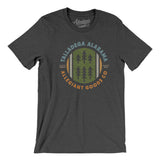 Talladega Alabama Retro Badge Men/Unisex T-Shirt-Dark Grey Heather-Allegiant Goods Co. Vintage Sports Apparel
