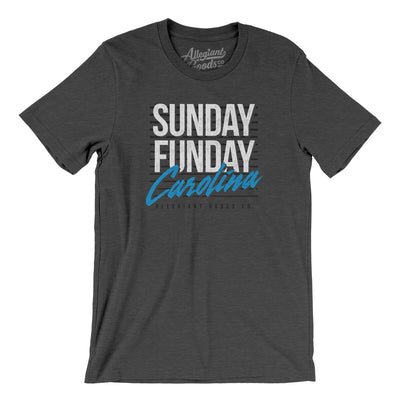 Sunday Funday Carolina Men/Unisex T-Shirt-Dark Grey Heather-Allegiant Goods Co. Vintage Sports Apparel