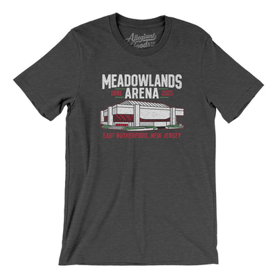 Meadowlands Arena Men/Unisex T-Shirt-Dark Grey Heather-Allegiant Goods Co. Vintage Sports Apparel
