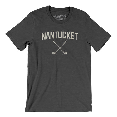 Nantucket Golf Men/Unisex T-Shirt-Dark Grey Heather-Allegiant Goods Co. Vintage Sports Apparel