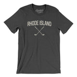 Rhode Island Golf Men/Unisex T-Shirt-Dark Grey Heather-Allegiant Goods Co. Vintage Sports Apparel