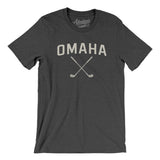 Omaha Golf Men/Unisex T-Shirt-Dark Grey Heather-Allegiant Goods Co. Vintage Sports Apparel