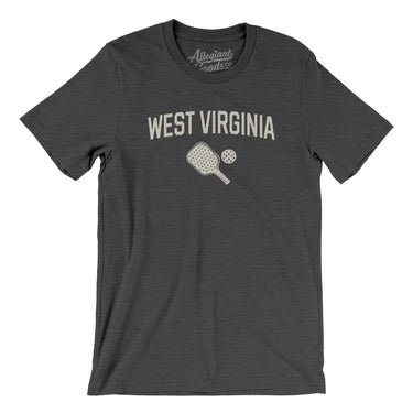 West Virginia Pickleball Men/Unisex T-Shirt-Dark Grey Heather-Allegiant Goods Co. Vintage Sports Apparel