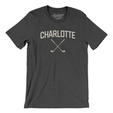 Charlotte Golf Men/Unisex T-Shirt-Dark Grey Heather-Allegiant Goods Co. Vintage Sports Apparel