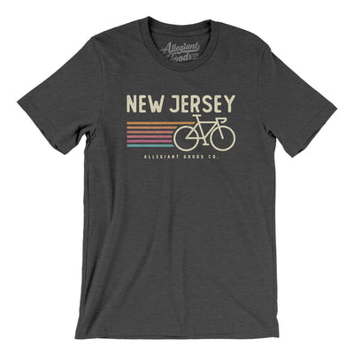 New Jersey Cycling Men/Unisex T-Shirt-Dark Grey Heather-Allegiant Goods Co. Vintage Sports Apparel