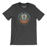 Boulder Colorado Retro Badge Men/Unisex T-Shirt-Dark Grey Heather-Allegiant Goods Co. Vintage Sports Apparel