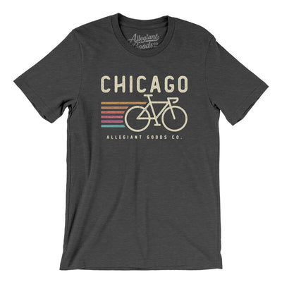 Chicago Cycling Men/Unisex T-Shirt-Dark Grey Heather-Allegiant Goods Co. Vintage Sports Apparel