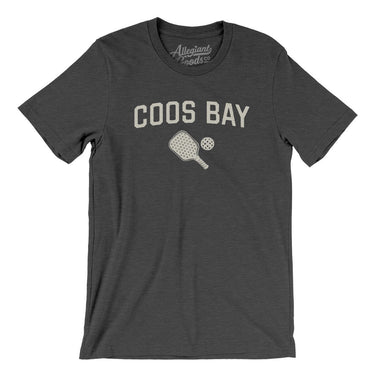Coos Bay Pickleball Men/Unisex T-Shirt-Dark Grey Heather-Allegiant Goods Co. Vintage Sports Apparel